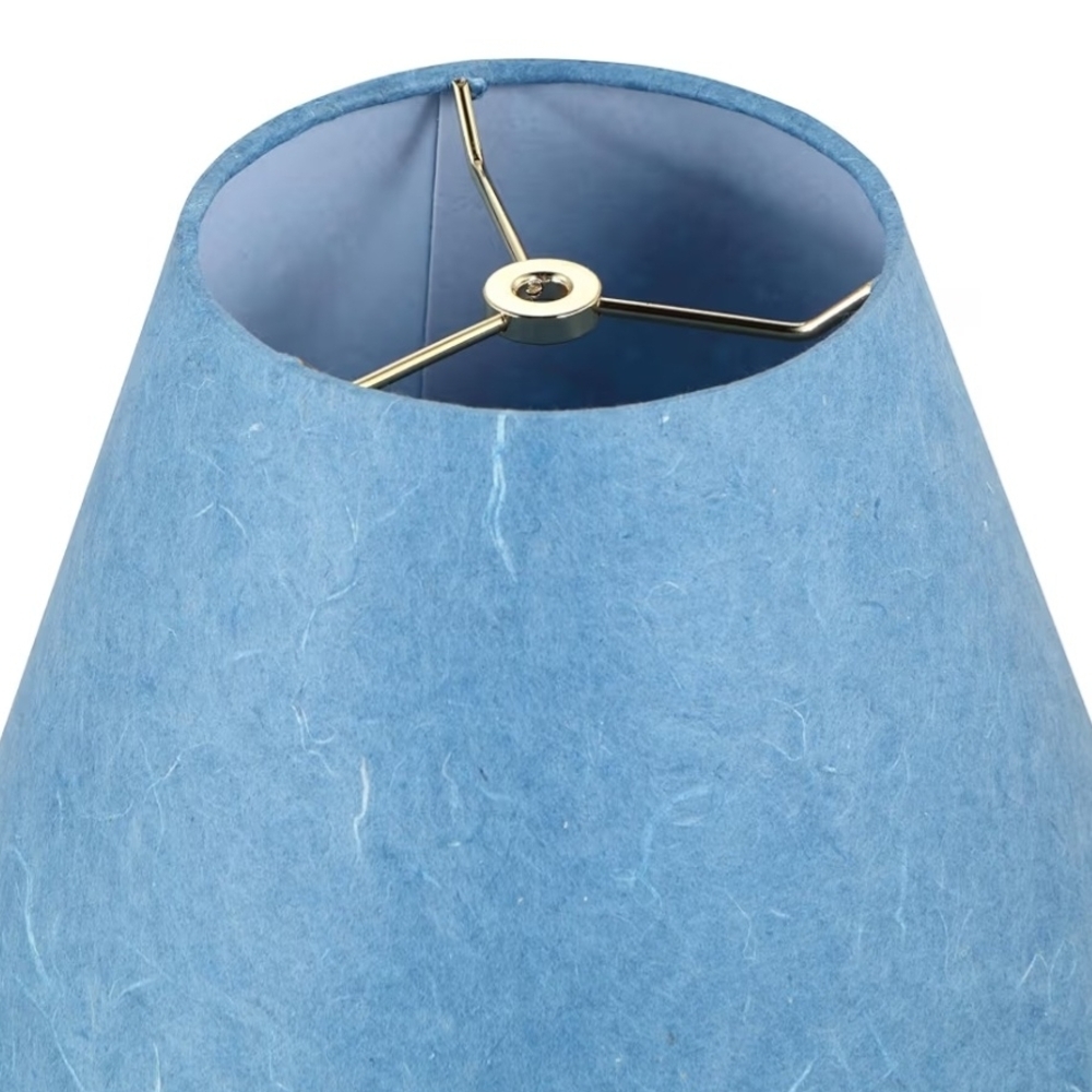 Blue Paper Texture Lamp Shade - Classic Home Accent - Picture 3 of 5